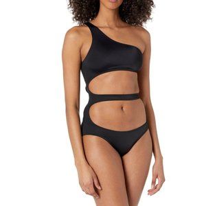 EUC - Rare Norma Kamali Timeless One-shoulder Swimsuit - Monokini - Black
